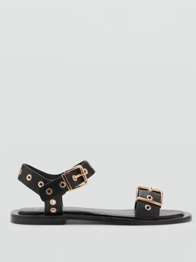 MANGO strap sandals with buckles and eyelet details